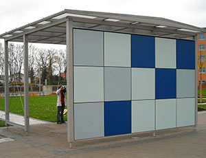 Pavillon II mit HPL - Platten - Ulrike Kühn Aussen Raum Ausstattung Pavillon II mit HPL - Platten - Ulrike Kühn Aussen Raum Ausstattung